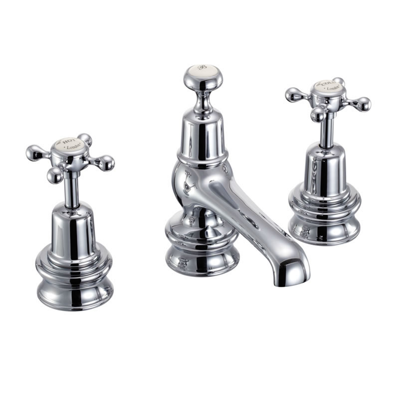 Claremont Medici Regent 3 tap hole mixer with pop up waste